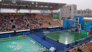 Otra piscina se ha vuelto verde en Río y los medallistas olímpicos tienen su propia teoría<em></em>